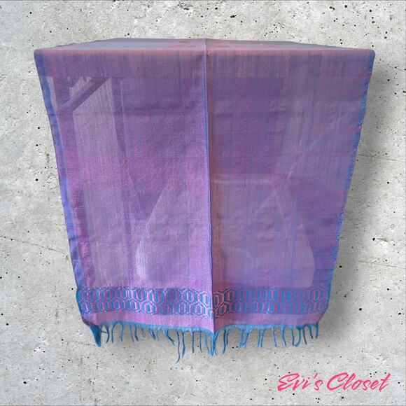 Ethiopian Vintage Hand Woven Shawl Pashmina Scarf TableRunner With Tassels - Picture 8 of 10